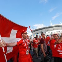 SP 2018., osmina finala: Švedska - Švicarska (navijači)