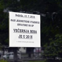 Obavijest o odgodi nedjeljne mise