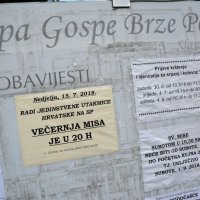 Obavijest o odgodi nedjeljne mise