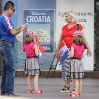 Rijeka: Navijači u centru grada uoči finala Svjetskog nogometnog prvenstva