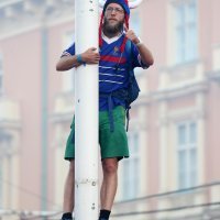 Francuski navijač na trgu bana Josipa Jelačića