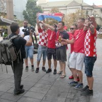 Pripreme za doček reprezentacije na Trgu bana Jelačića