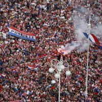 Trg bana Jelačića pun navijača