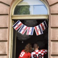 Doček navijača u Frankopanskoj ulici