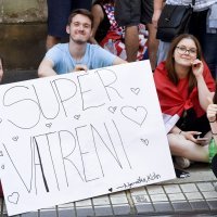 Doček navijača u Frankopanskoj ulici