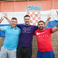 Matej Žigić i Ivan Grgić, kum Vidine djede u društvu prijatelja