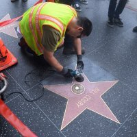 Na zvijezdi Billa Cosbya 2014. netko je ispisao riječ 'silovatelj'