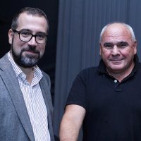 Urednik na HRT-u Domagoj Novokmet i urednik u Leksikografskom zavodu Velimir Visković