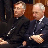 Nadbiskup Marin Barišić i Andro Krstulović Opara