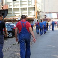 Radnici 3. maja i direktor Maksimilijan Percan