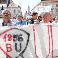 Radnici Uljanika i 3. maja održali prosvjedni skup ispred Banskih dvora