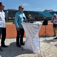 Izgradnja teniskog terena na kojemu će se susreti Hrvatska i SAD u Davis Cupu