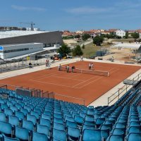 Izgradnja teniskog terena na kojemu će se susreti Hrvatska i SAD u Davis Cupu