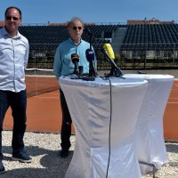 Izgradnja teniskog terena na kojemu će se susreti Hrvatska i SAD u Davis Cupu