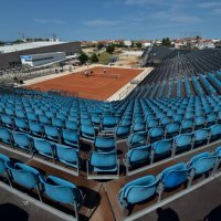Izgradnja teniskog terena na kojemu će se susreti Hrvatska i SAD u Davis Cupu