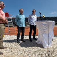 Izgradnja teniskog terena na kojemu će se susreti Hrvatska i SAD u Davis Cupu