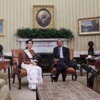 Aung San Suu Kyi i Barack Obama