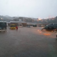 Poplavljen parking za autobuse u Dubrovniku