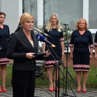 Kolinda Grabar-Kitarović na otvaranju privremenog Ureda predsjednice u Slavonskom Brodu