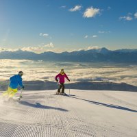 Wintersport auf der Gerlitzen Alpe Kaernten Werbung