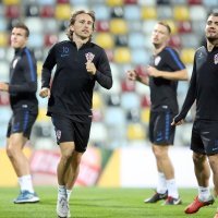 Trening hrvatske nogometne reprezentacije na Rujevici - Modrić Kovačić