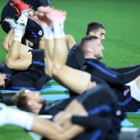 Trening hrvatske nogometne reprezentacije na Rujevici