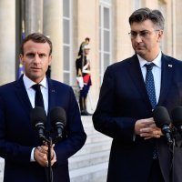 Emmanuel Macron i Andrej Plenković