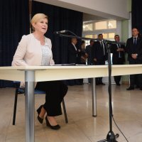 Predsjednica Kolinda Grabar Kitarović u OŠ Vladimira Nazora u Virovitici