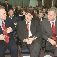 Ivo Sanader s Ivicom Račanom na skupu HSS-a