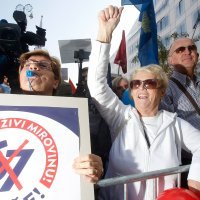 Prosvjed sindikata pod nazivom Doživi mirovinu - i tebe se tiče