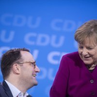Jens Spahn i Angela Merkel
