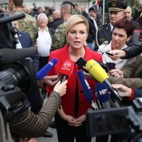 Kolinda Grabar Kitarović daje izjave nakon obljetnice Tigrova