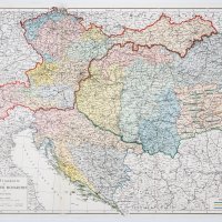 Karta 'Neue Triaskarte der Habsburger Monarchie', izdavač i tisak: Kartogr. Anstalt, Beč (oko 1912.)