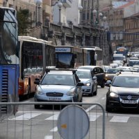 Gužva u prometu zbog zatvorene Adamićeve ulice nakon urušavanja skele