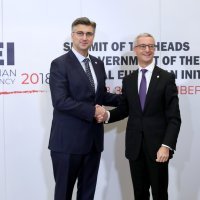 Andrej Plenković i slovenski ministar školstva, znanosti i sporta Jernej Pikalo