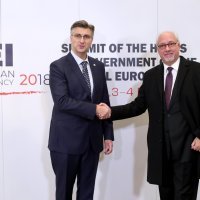 Andrej Plenković i glavni direktor Vijeća europe za ljudska prava i vladavinu prava Christos Giakoumopoulos