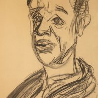 Autoportret, 1947., olovka na papiru, 60 x 45 cm, Zbirka obitelji Diament