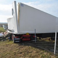 Na autocesti A3 prevrnuo se kamion pun svinjskih polovica