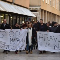 Prosvjed protiv puštanja na slobodu Darka Kovačevića Daruvarca