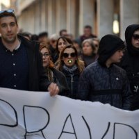 Prosvjed protiv puštanja na slobodu Darka Kovačevića Daruvarca