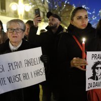 Prosvjed potpore roditeljima Davida Dragičevića ubijenog u Banja Luci