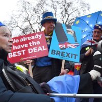 Protivnici Brexita prosvjeduju pred britanskim parlamentom