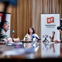 Predsjednička kandidatkinja Radničke fronte Katarina Peović na konferenciji za medije predstavila je svoj program