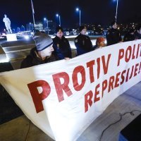 Prosvjed kod spomenika Franji Tuđmanu u znak podrške Filipu Drači