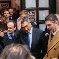 Andrej Plenković s ministrima na prijemu kod biskupa mons. Mate Uzinića