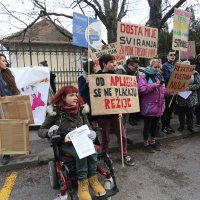 Prosvjed pred Ministarstvom kulture