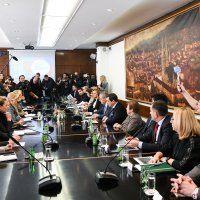 Predsjednica Kolinda Grabar Kitarović u gradskoj upravi Zagreba