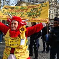 Prosvjed Žutih prsluka pred Narodnom skupštinom u Parizu