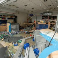 Osijek: Benzinska postaja u koju se autom zabio nogometaš Petar Bočkaj