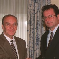Alija Izetbegović i Klaus Kinkel 1996.